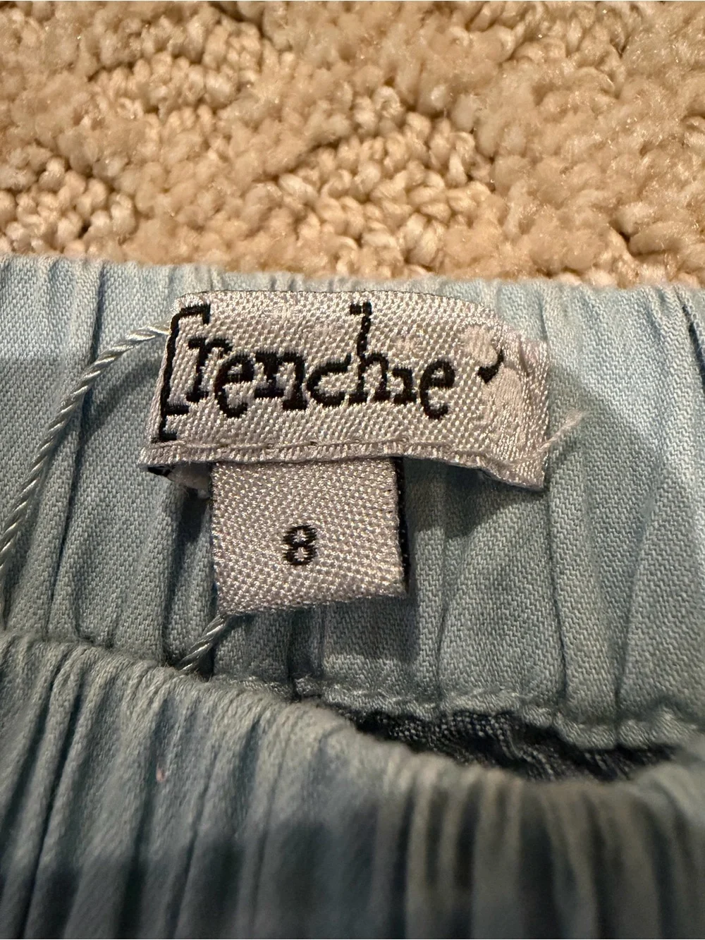 Girls Denim-Look Elastic Waist Skirt in Blue